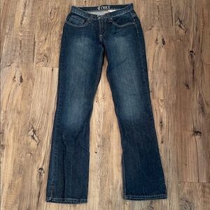 Cruel Girl Dark Blue Straight Leg Jeans